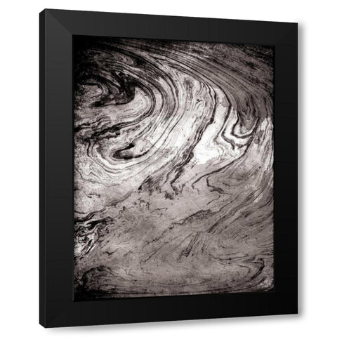 Grey Sea Marble Black Modern Wood Framed Art Print by Grey, Jace