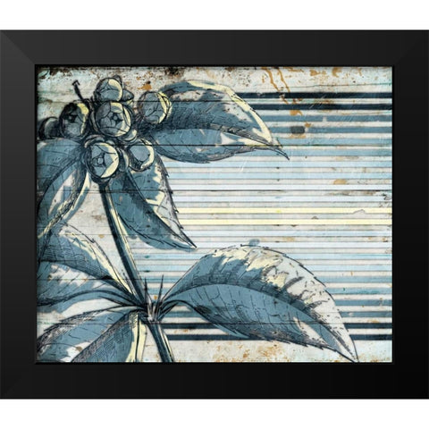Striped Blue Steal Mate Black Modern Wood Framed Art Print by Grey, Jace