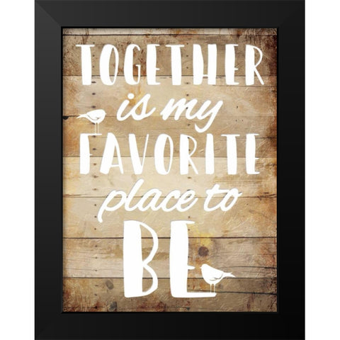 Favorite place Black Modern Wood Framed Art Print by Grey, Jace