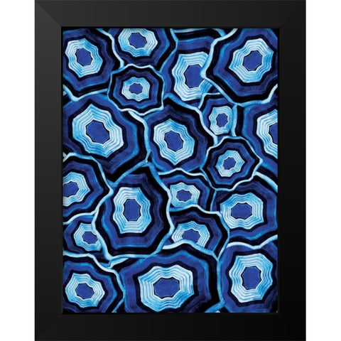 Plenty Of Blue Agates Black Modern Wood Framed Art Print by Grey, Jace