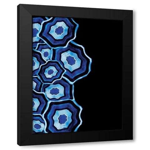 Other Half Of Blue Agates Black Modern Wood Framed Art Print by Grey, Jace