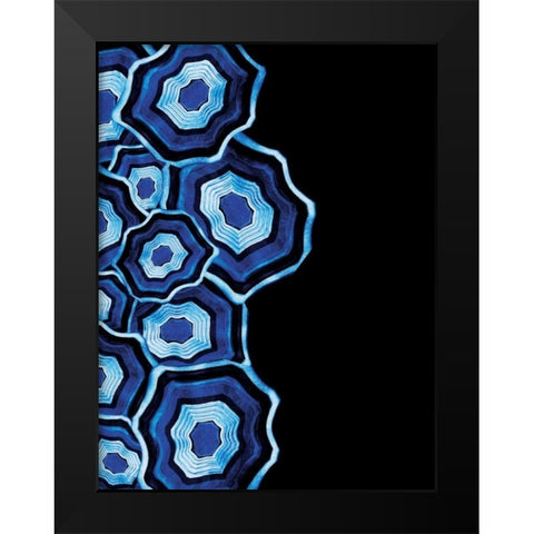 Other Half Of Blue Agates Black Modern Wood Framed Art Print by Grey, Jace