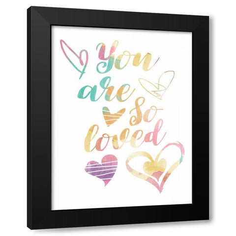 So Loved Black Modern Wood Framed Art Print with Double Matting by Grey, Jace