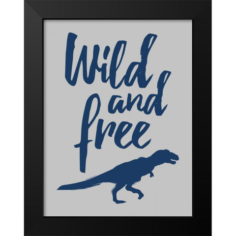 Wild Dinosuar Black Modern Wood Framed Art Print by Grey, Jace