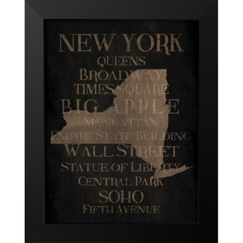 New York Silo Black Modern Wood Framed Art Print by Grey, Jace