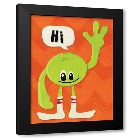 Monster Hi Black Modern Wood Framed Art Print by Grey, Jace