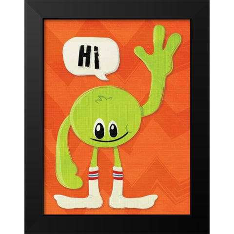 Monster Hi Black Modern Wood Framed Art Print by Grey, Jace