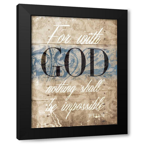 Luke God Black Modern Wood Framed Art Print with Double Matting by Grey, Jace