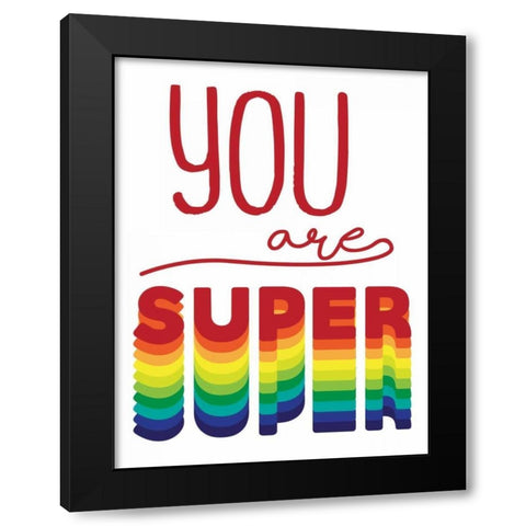 Super Black Modern Wood Framed Art Print with Double Matting by Grey, Jace
