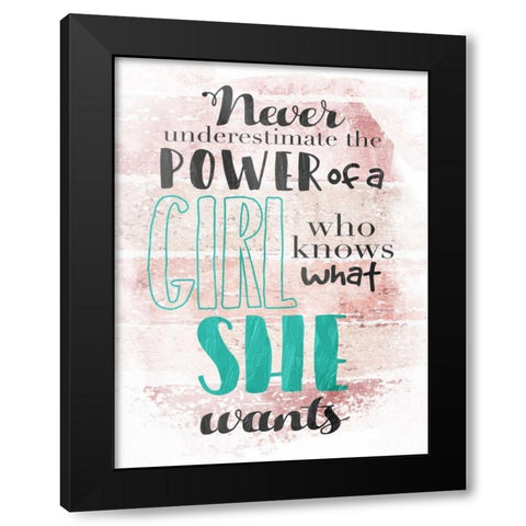She Wants Black Modern Wood Framed Art Print by Grey, Jace