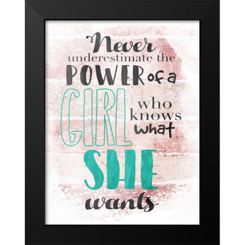 She Wants Black Modern Wood Framed Art Print by Grey, Jace