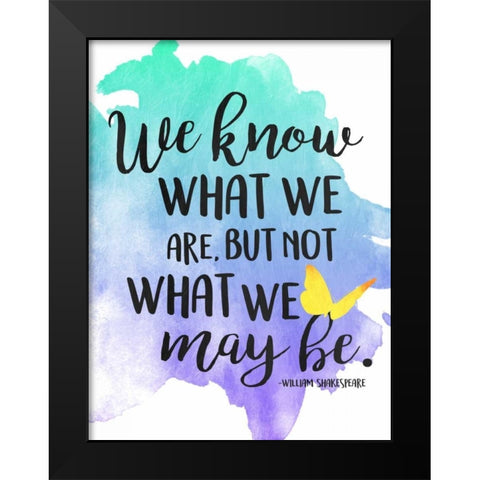 What We Are Black Modern Wood Framed Art Print by Grey, Jace