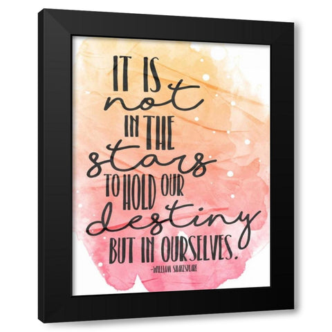 Not In The Stars Black Modern Wood Framed Art Print with Double Matting by Grey, Jace