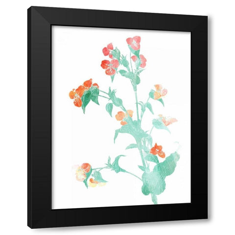 Watered Down Red Pink Black Modern Wood Framed Art Print by Grey, Jace