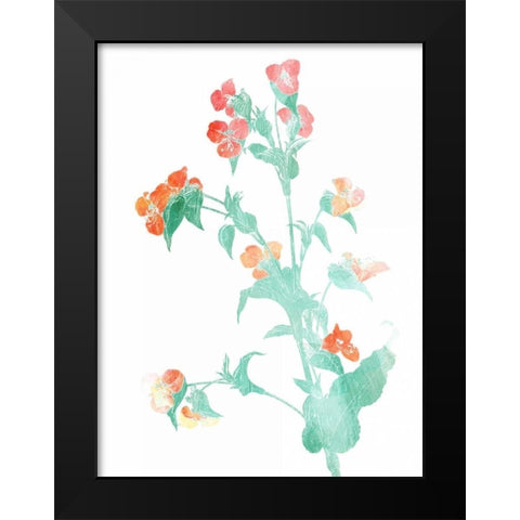 Watered Down Red Pink Black Modern Wood Framed Art Print by Grey, Jace