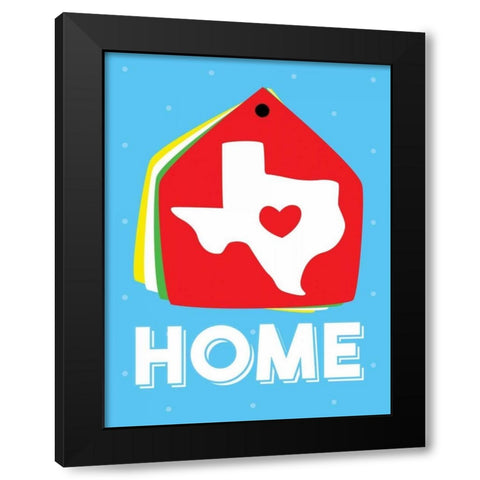 Love Home Black Modern Wood Framed Art Print by Grey, Jace