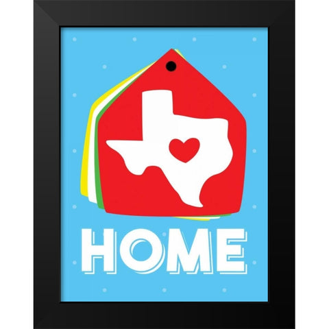 Love Home Black Modern Wood Framed Art Print by Grey, Jace