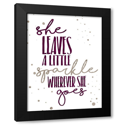 Sparkle Black Modern Wood Framed Art Print by Grey, Jace