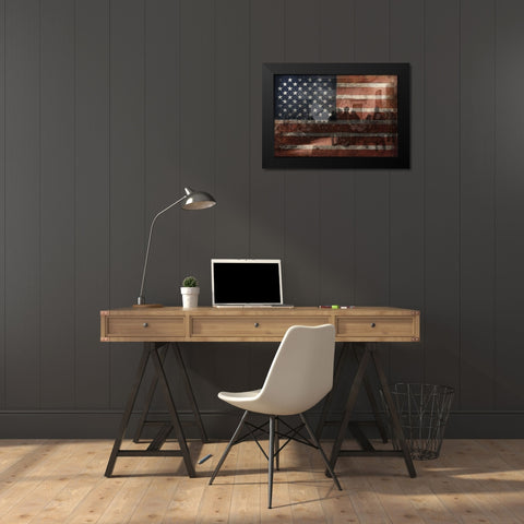 Declare USA Black Modern Wood Framed Art Print by Grey, Jace