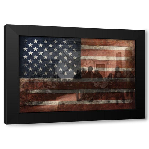 Declare USA Black Modern Wood Framed Art Print by Grey, Jace