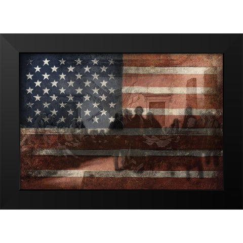 Declare USA Black Modern Wood Framed Art Print by Grey, Jace