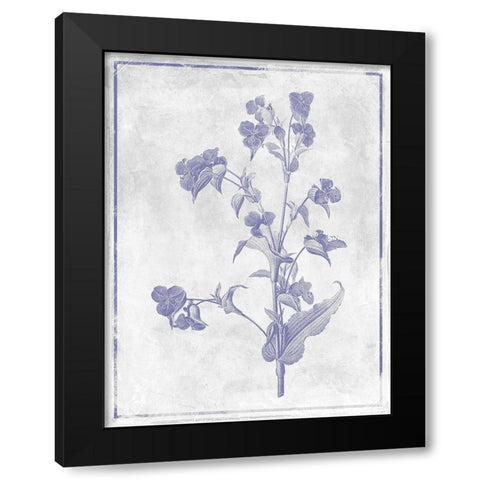 Monochrome Floral Lavender Black Modern Wood Framed Art Print with Double Matting by Grey, Jace
