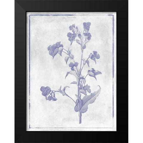 Monochrome Floral Lavender Black Modern Wood Framed Art Print by Grey, Jace