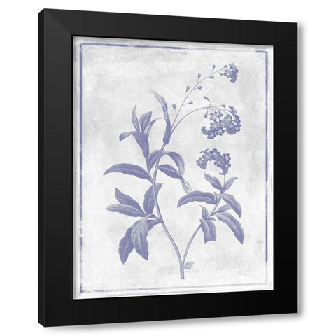 Monochrome Floral Lavender 2 Black Modern Wood Framed Art Print by Grey, Jace