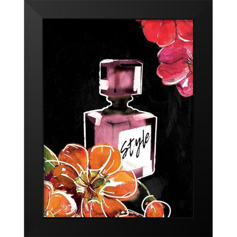 Flower Style Black Modern Wood Framed Art Print by Grey, Jace