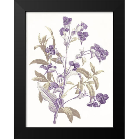Lavender Flowers Black Modern Wood Framed Art Print by Grey, Jace