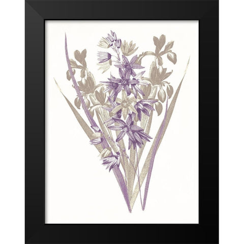 Lavender Flowers Three Black Modern Wood Framed Art Print by Grey, Jace