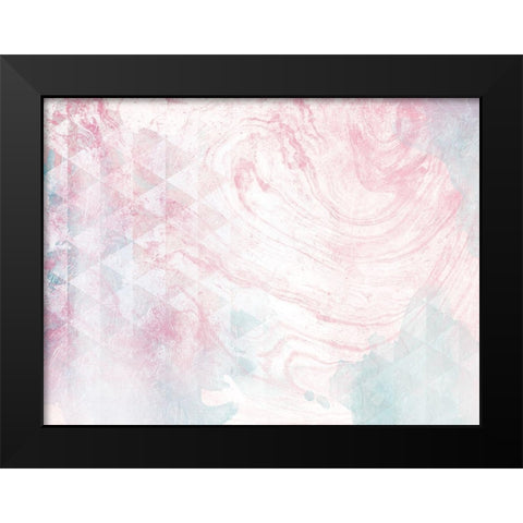 Ice Cream Galaxy Triangles Black Modern Wood Framed Art Print by Grey, Jace