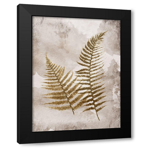 Mute Ferns Black Modern Wood Framed Art Print with Double Matting by Grey, Jace