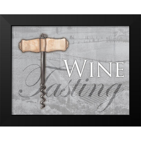 Soft Wine Tasting Black Modern Wood Framed Art Print by Grey, Jace