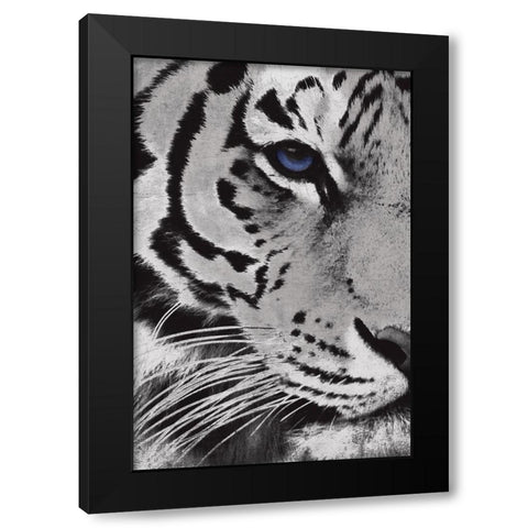 Tiger Purple Eye Black Modern Wood Framed Art Print by Grey, Jace