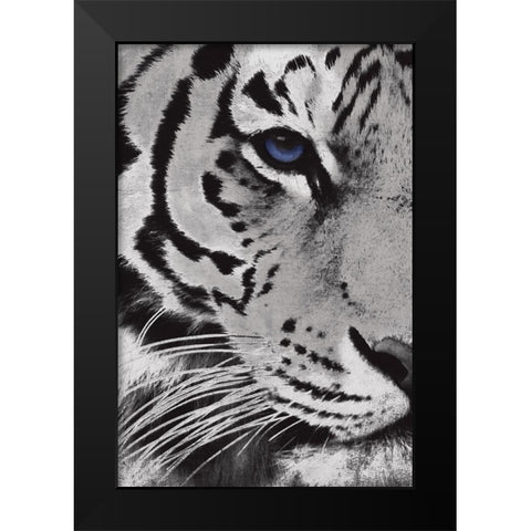 Tiger Purple Eye Black Modern Wood Framed Art Print by Grey, Jace