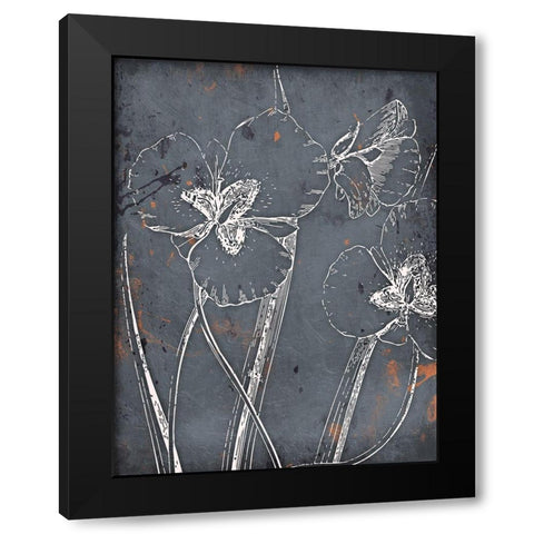 Cool Fall Flowers Black Modern Wood Framed Art Print by Grey, Jace