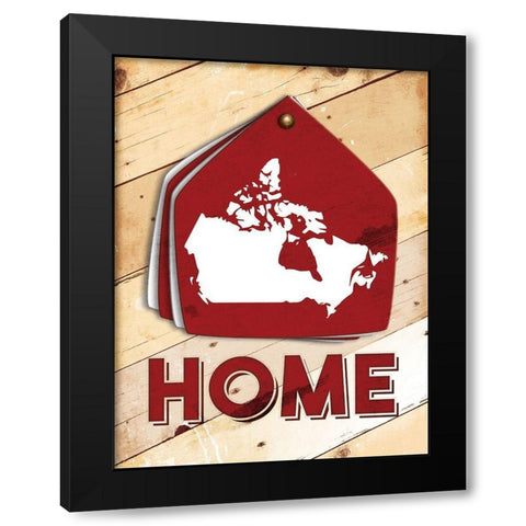 Canada Home Color Swatch Black Modern Wood Framed Art Print by Grey, Jace