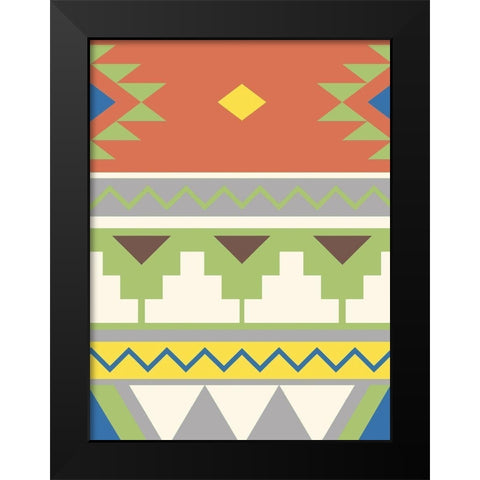 Aztec Calm Black Modern Wood Framed Art Print by Grey, Jace