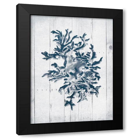 Coral White Wood Third Black Modern Wood Framed Art Print with Double Matting by Grey, Jace