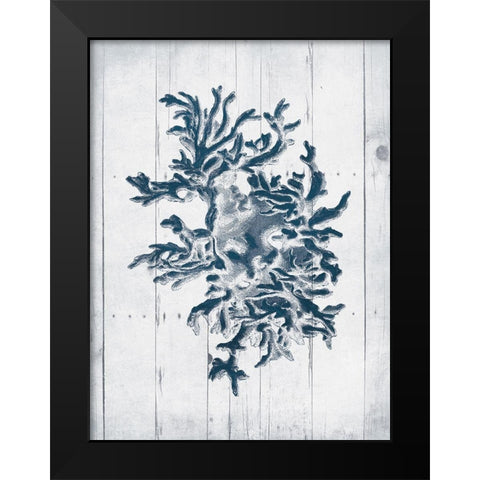 Coral White Wood Third Black Modern Wood Framed Art Print by Grey, Jace