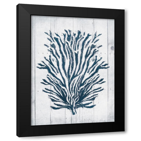 Coral White Wood Forth Black Modern Wood Framed Art Print with Double Matting by Grey, Jace