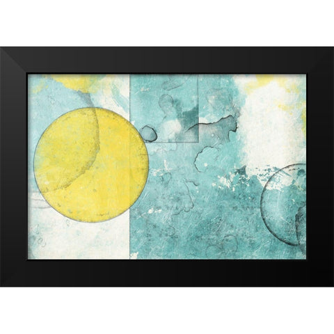 Shape Abstractions Black Modern Wood Framed Art Print by Grey, Jace