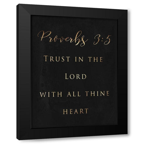 Trust Black Modern Wood Framed Art Print by Grey, Jace