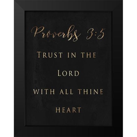 Trust Black Modern Wood Framed Art Print by Grey, Jace