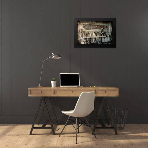 Tool Shed Black Modern Wood Framed Art Print by Grey, Jace