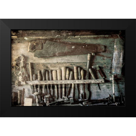 Tool Shed Black Modern Wood Framed Art Print by Grey, Jace