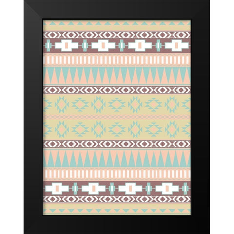 Fun Aztec Pattern Mate Black Modern Wood Framed Art Print by Grey, Jace