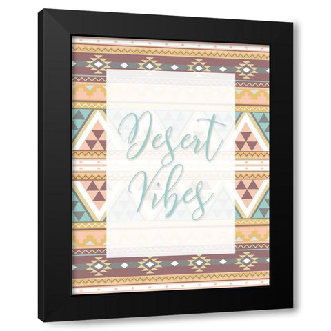 Desert Vibes Black Modern Wood Framed Art Print by Grey, Jace