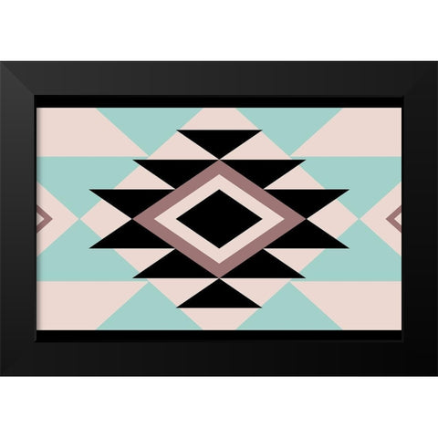 Aztec Muted Two Black Modern Wood Framed Art Print by Grey, Jace
